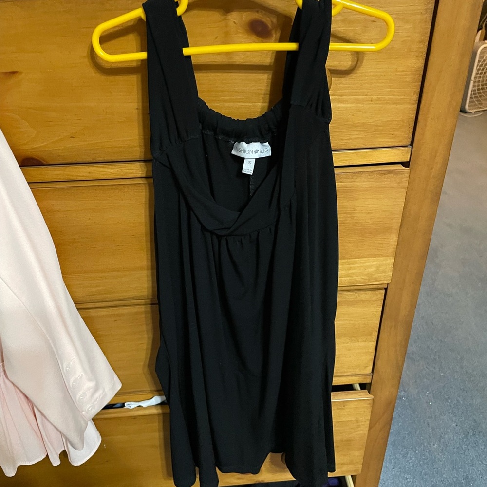 Fashion Bug Black Gathered Top